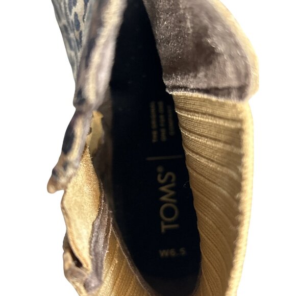 TOMS Sadie Suede Wedge in Leopard Size 6.5 Barbiecore Fall Fashion Cinnamon Girl - Picture 8 of 9